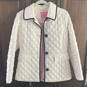 Kate Spade Cream Quilted Puffer Jacket